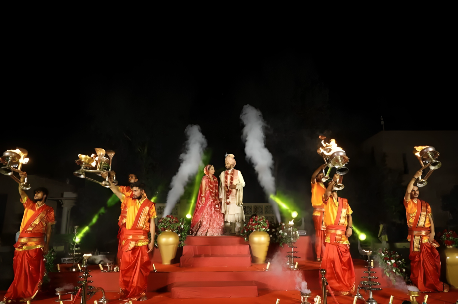 Ganga Aarti Wedding Event in Muzaffarpur
